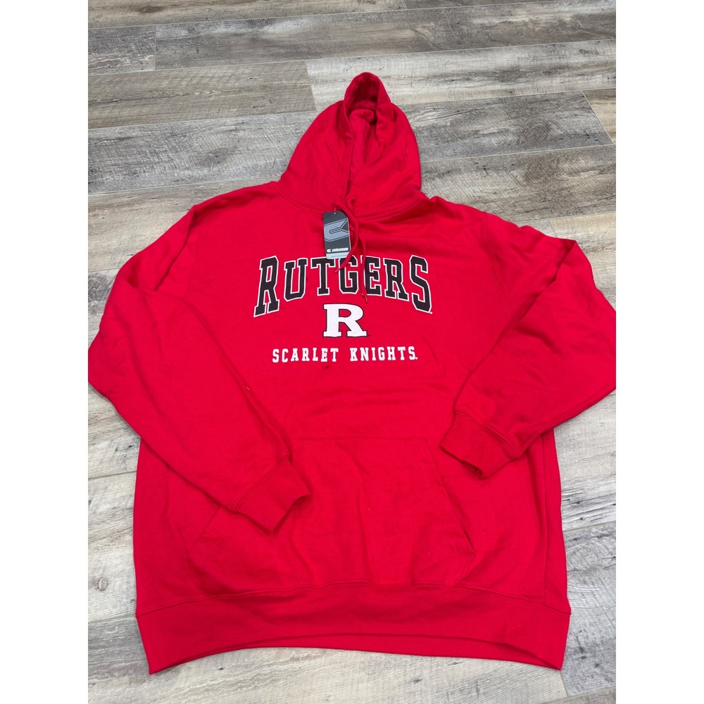 Colosseum Rutgers Scarlet Knights Mens XL Red Pullover Hoodie Sweatshirt Flaw